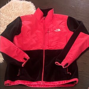 The North Face woman’s pink Red and Black Jacket